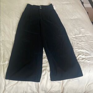 Anthropologie Black Wide-Leg Pants NWT